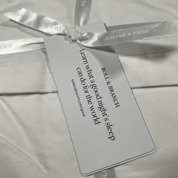Boll Branch Sheet Set California King White Organic Cotton Luxury Ethical New - Picture 4 of 5
